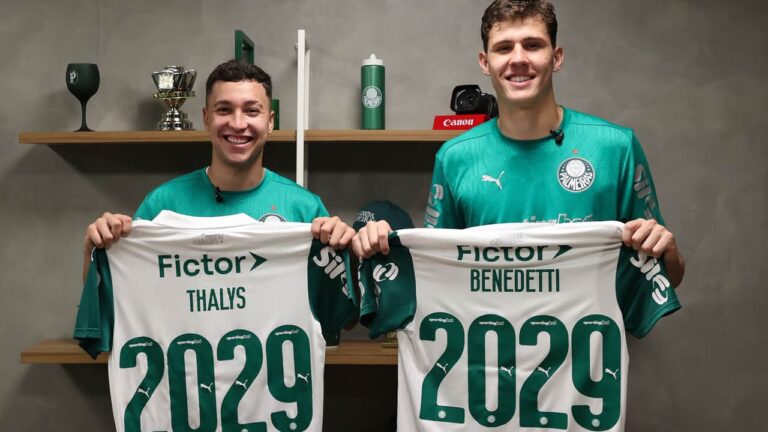 Palmeiras renova contrato de destaques da base até 2029 Palmeiras renova contrato de destaques da base até 2029