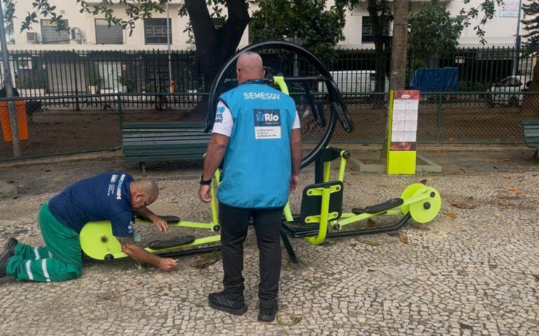 Academias da terceira idade em praças do Rio começam a ser revitalizadas | Rio de Janeiro