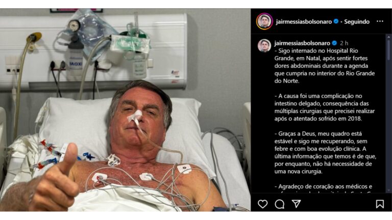 Bolsonaro é transferido e deve passar por nova cirurgia em Brasília