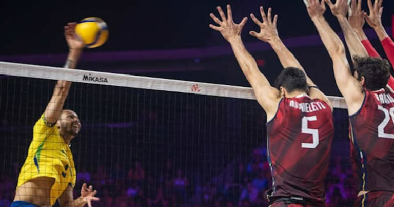 Seleção masculina derrota a Itália na Liga das Nações de vôlei com 31 pontos de Alan
